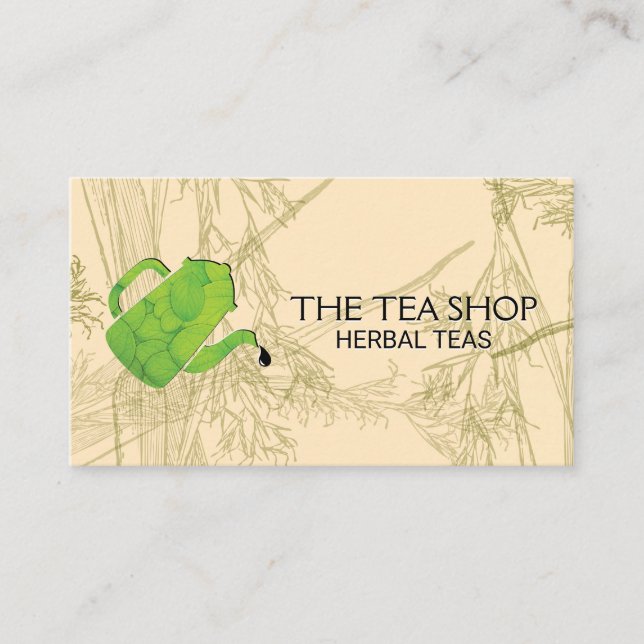 Teapot Pour | Mini tarjeta de visita de plantas he (Anverso)