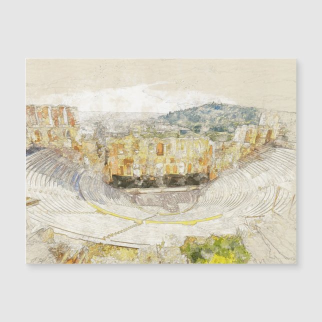 Teatro antiguo de Atenas Grecia - Arte clásico (Anverso)