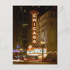 Teatro de Chicago, tarjeta de correo de viaje Chic
