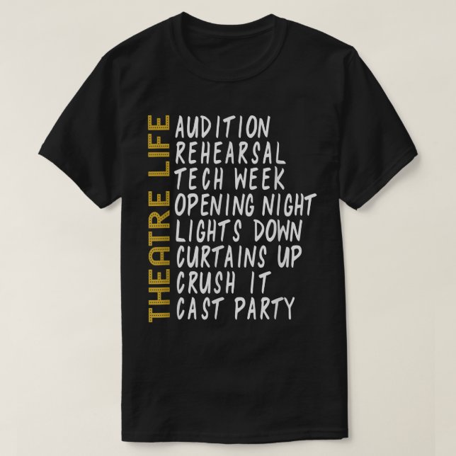 Teatro de regalo camiseta en funciones Thespian Pl (Diseño del anverso)