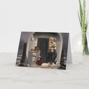 "Teatro de títeres de Julia" - Tarjeta de saludo