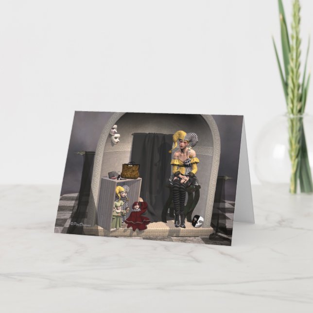 "Teatro de títeres de Julia" - Tarjeta de saludo (Anverso)