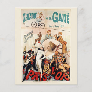 Teatro francés vintage, hoja de papel descatalogad