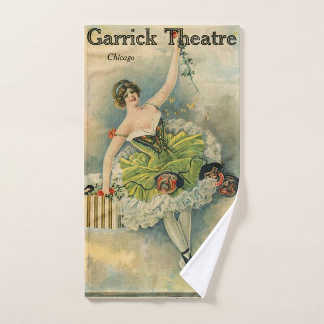 Teatro Thespian Garrick Chicago 1910 (Toalla de mano)