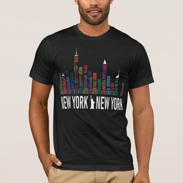 Teatros de Broadway - camiseta del horizonte de (Anverso)