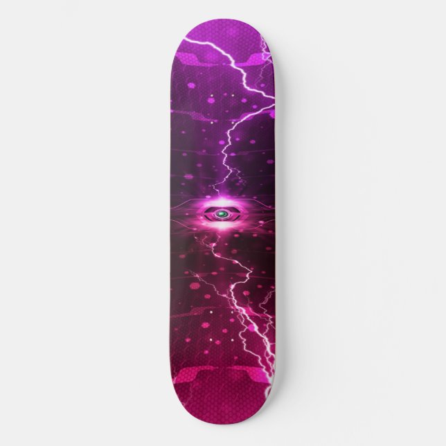 Tech Lightning Skateboard Deck (Anverso)