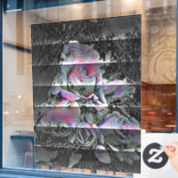 Techno Bouquet Calcomanía para ventana