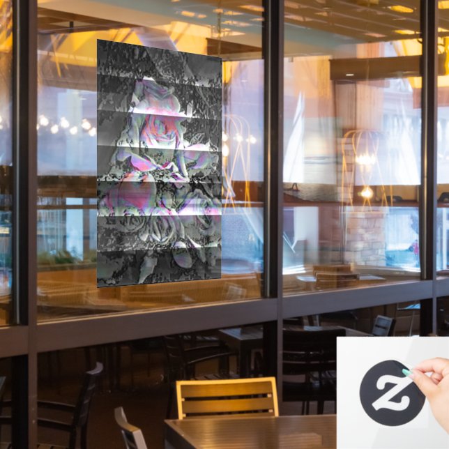 Techno Bouquet  Calcomanía para ventana (ventana del restaurante)