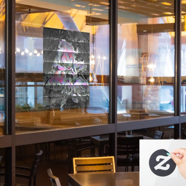 Techno Bouquet  Calcomanía para ventana (ventana del restaurante)