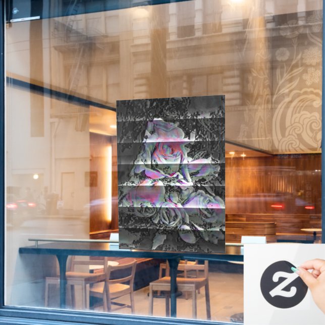 Techno Bouquet  Vinilo para Ventana (Ventana de cafetería)