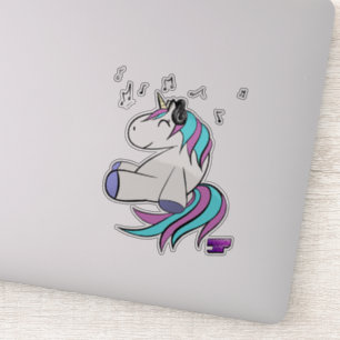 Techno Uni pegatina de vinilo claro/ decal