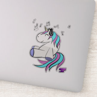 Techno Uni pegatina de vinilo claro/ decal
