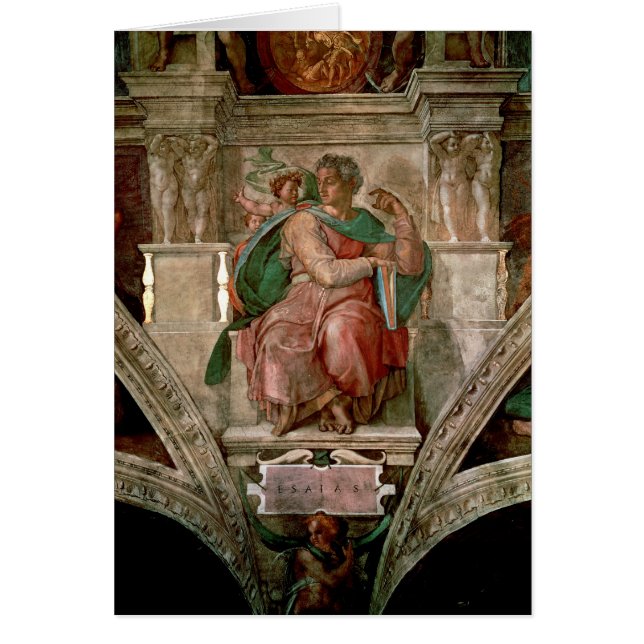 Techo de la capilla de Sistine: El profeta Isaías (Frente)