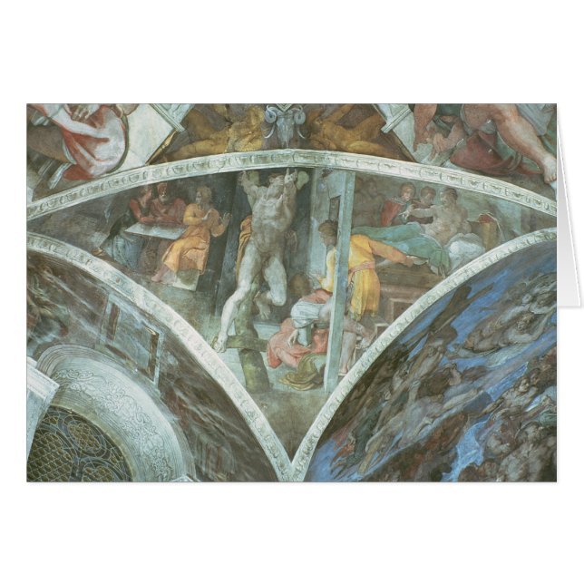 Techo de la capilla de Sistine: Haman (Anverso (Horizontal))