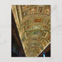 Techo en el Museo Vaticano, Roma Italia postal