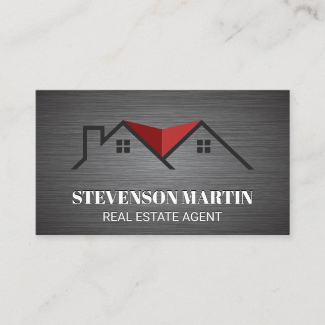 Techo residencial | Tarjeta de visita Realtor (Anverso)