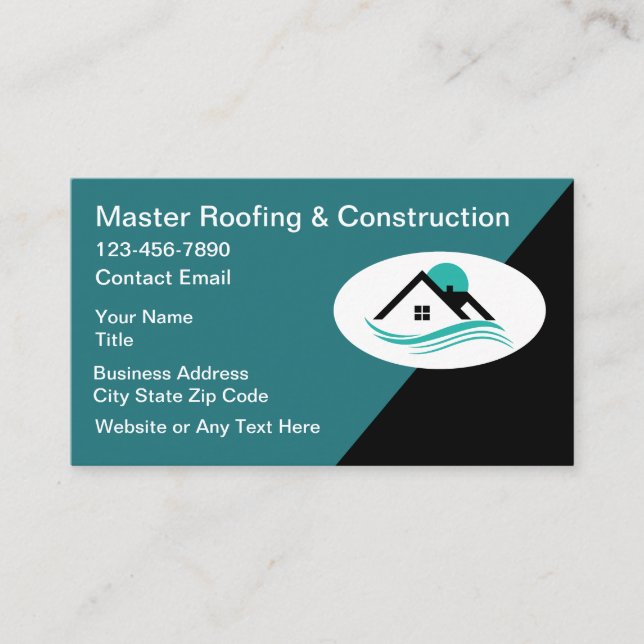 Techo Y Construcción De Tarjetas De Negocios Moder (Anverso)