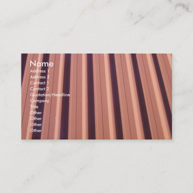 Techumbre de la tarjeta de visita ........... (Anverso)