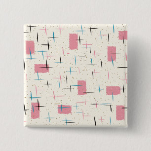 Tecla del botón del patrón rosa atómico retro