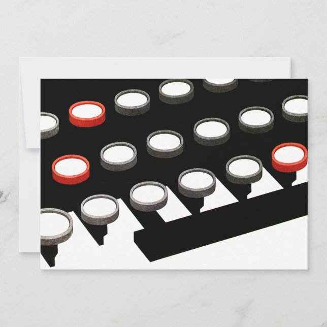 Teclado de máquina de escribir antiguo de moda par (Anverso)