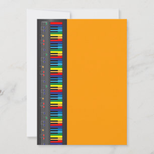 Teclado de piano colorido