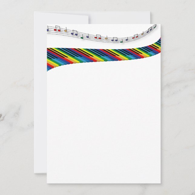 Teclado de piano colorido (Anverso)