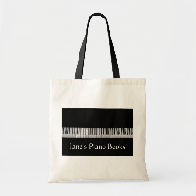 Teclado de piano elegante Bolsa de libro de música (Frente)