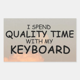 Teclado de tiempo de calidad Pegatina rectangular