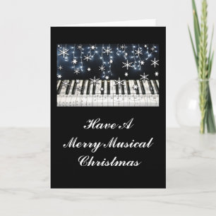 Teclado del copo de nieve del navidad del piano