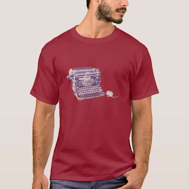 Teclado del vintage y camiseta para hombre del (Anverso)