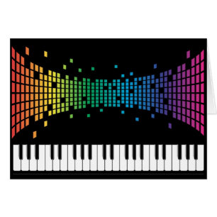 Teclado instrumental de piano musical multicolor