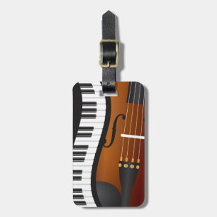 Teclados de piano etiqueta ondulada del equipaje