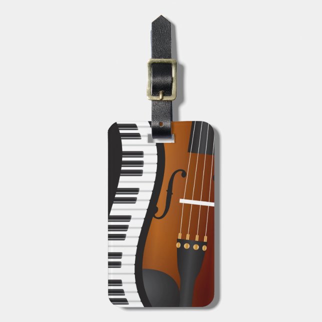 Teclados de piano etiqueta ondulada del equipaje (Frente Vertical)