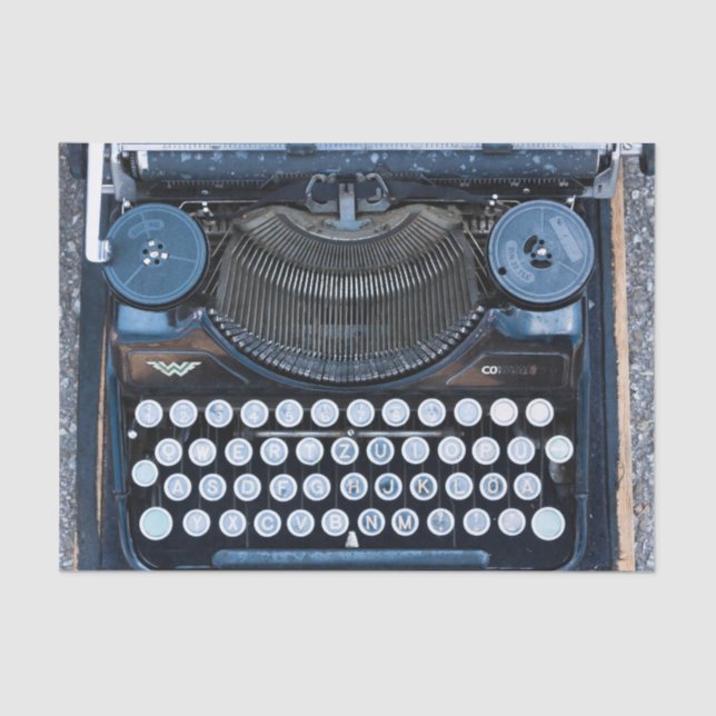 Teclas de máquina de escribir antiguas de papel de (Anverso)