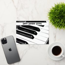 Teclas de piano personalizadas Cumpleaños de músic