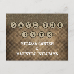 Teclas de Steampunk de Mocha Guardar postal de fec