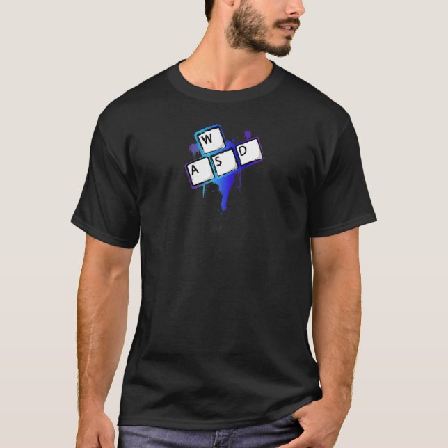 Teclas De Teclado Wasd Pc Juego De Camisetas Camis (Anverso)