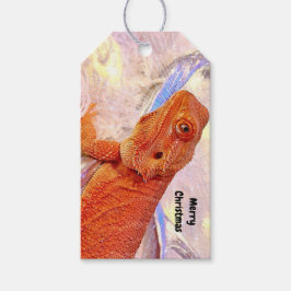 Teclear la etiqueta de regalo de los Navidades del