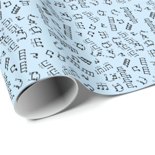 Teclear las notas musicales del tambor del papel