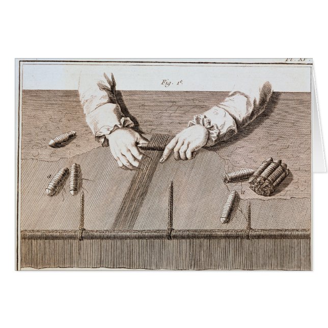 Técnica de Basse-Lisse en la tapicería de los (Anverso (Horizontal))