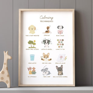 Técnicas De Calabro Niños Posters Decoración De Ha