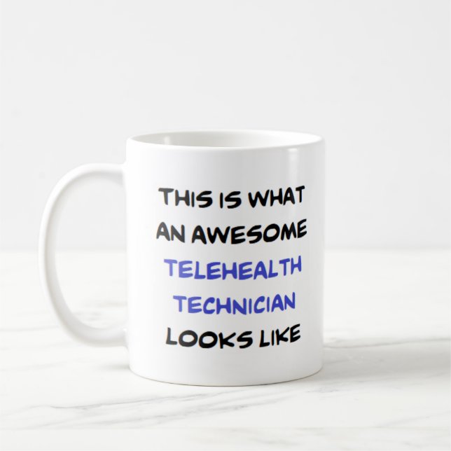técnico de telesalud, increíble taza de café (Izquierda)
