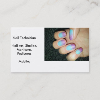 Técnico del clavo de las tarjetas de visita