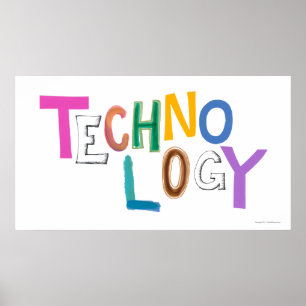 Tecnología arte de palabra moderna tecnología geek