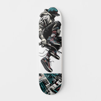 Tecnología Retro-Futurista Tabla de Skate con Arte