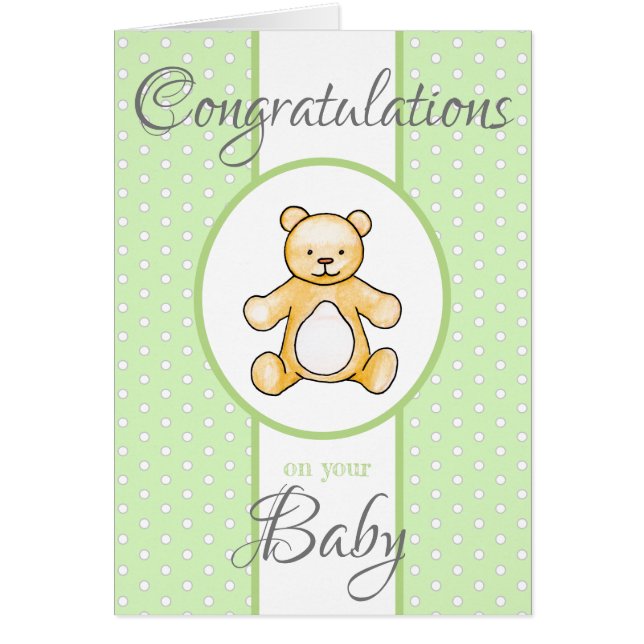 Tedde de ducha de bebé de época (Frente)