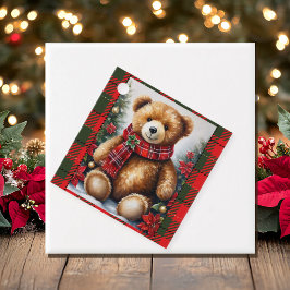 Teddy Bear Añadir nombres Navidades etiqueta de re