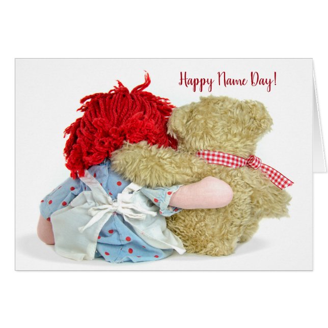 Teddy Bear and Rag Doll Name Day (Anverso (Horizontal))