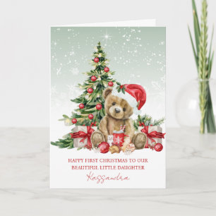 Teddy Bear Árbol de Navidad Mi primera tarjeta de