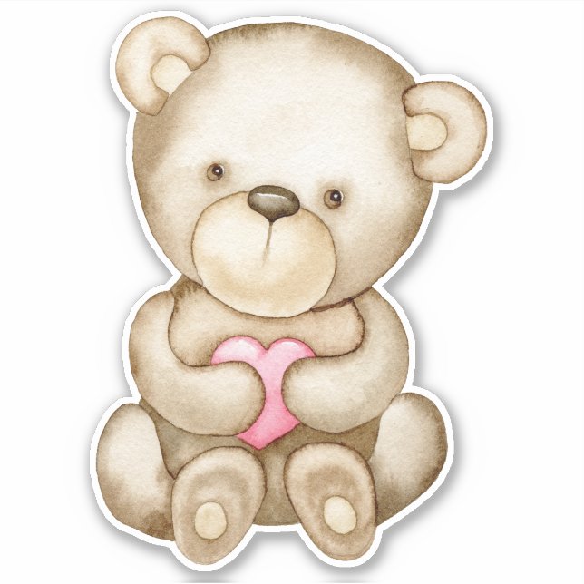 Teddy Bear Baby Bear Cute Animal Pegatina (Anverso)